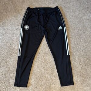 Arsenal Adidas Black Joggers Mens Size Large
